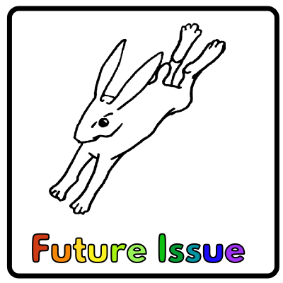 image of leaping hare with text: future issue