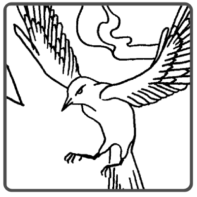 image of mockingbird threatening